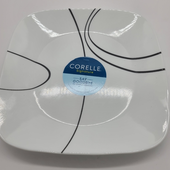 Corelle Simple Lines 2-Pc Square Dinner Plates New - Picture 5 of 6